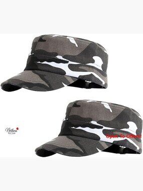 2 Pack Cotton Cadet Army Baseball Caps Adjustable Flat Top Sun Protection